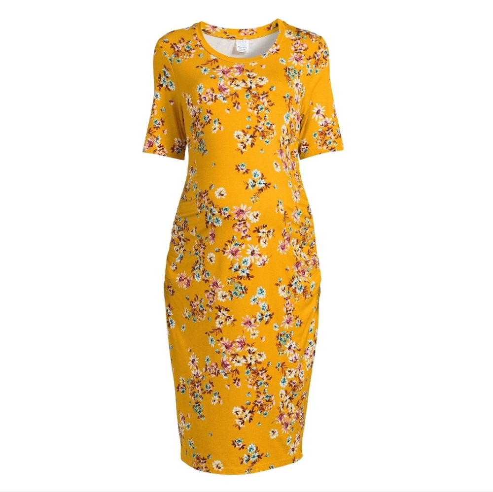 Floral Maternity Side Ruched Dress | Time and Tru